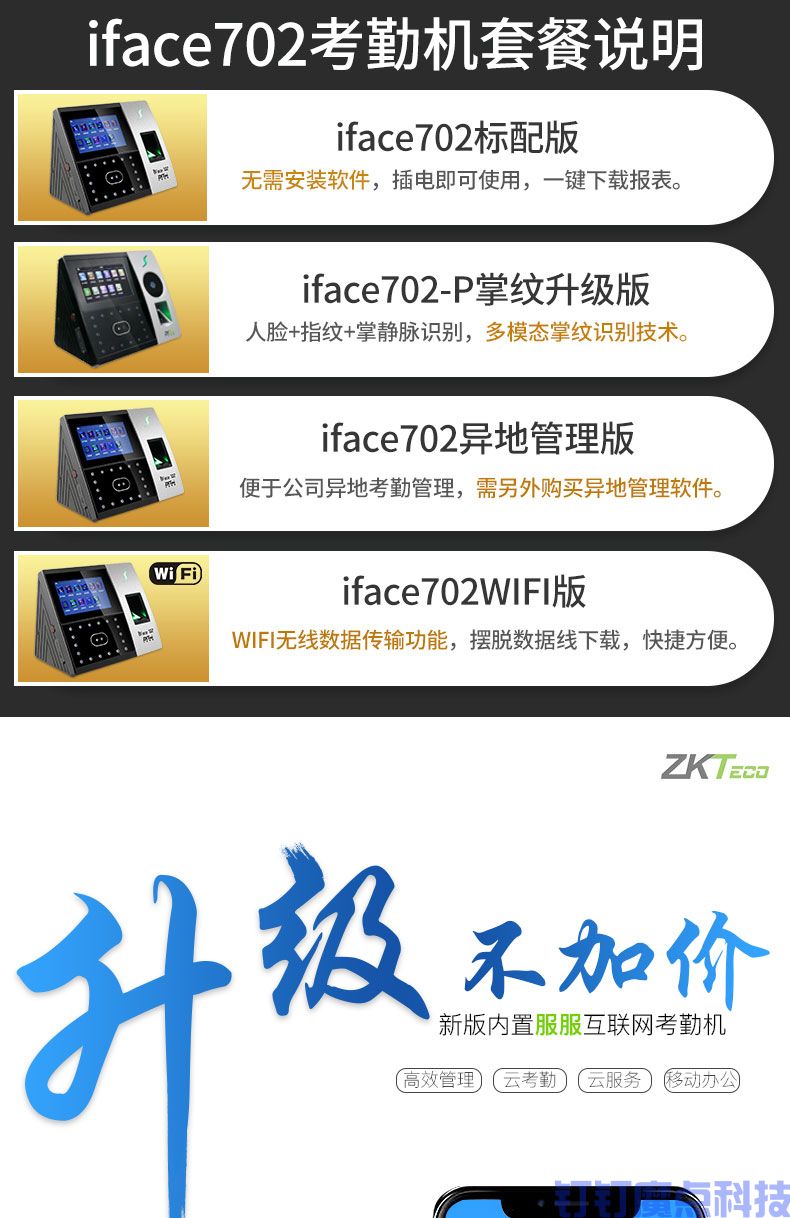 中控iface702人脸考勤门禁机(图1)