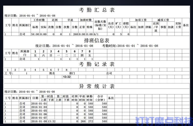 中控K28联网考勤机(图12)